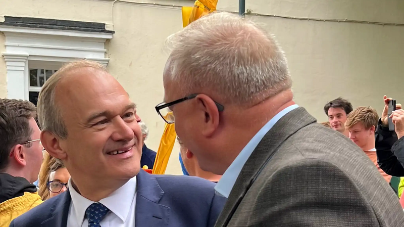 Image of Ian Roome with Lib Dem Leader Ed Davey