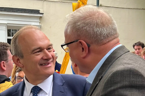 Image of Ian Roome with Lib Dem Leader Ed Davey