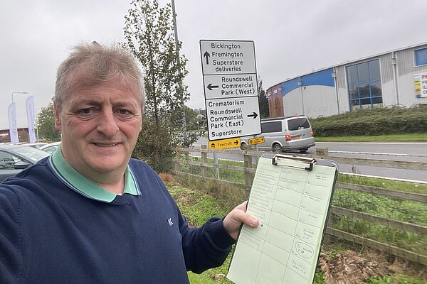 frank biederman near Roundswell roundabout